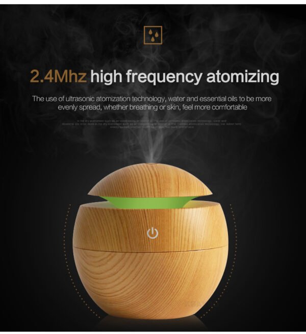 USB Aroma Essential Oil Ultrasonic Cold Steam Diffuser Air Humidifier Purifier 7 Color Change LED Night Light for Home Office - Image 4