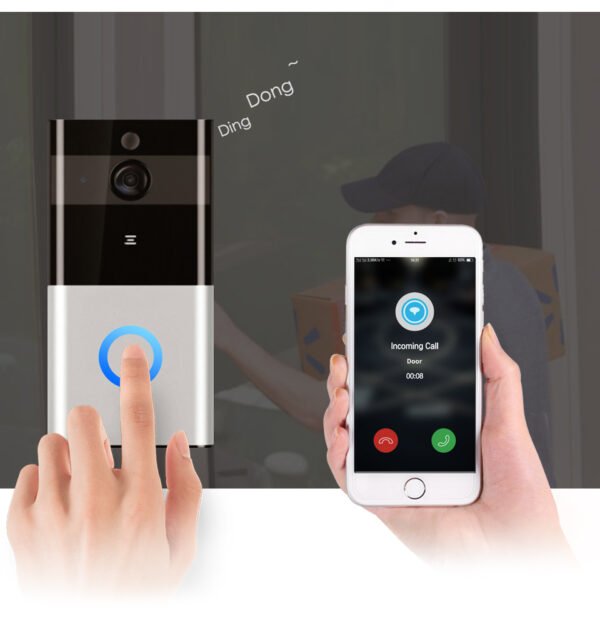 Marlboze 720P WIFI Visual Doorbell Wireless Intercom Doorbell PIR Motion Detection Night View SD card Video Smart Doorbell Ring - Image 7