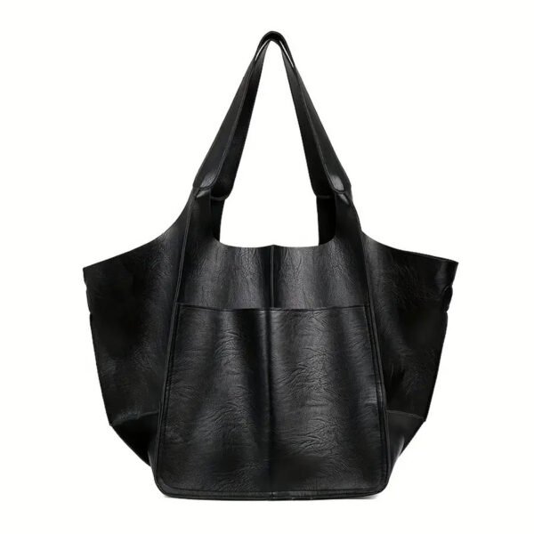 Women's Fashionable Simple Soft Leather Large Capacity Handbag - Image 6